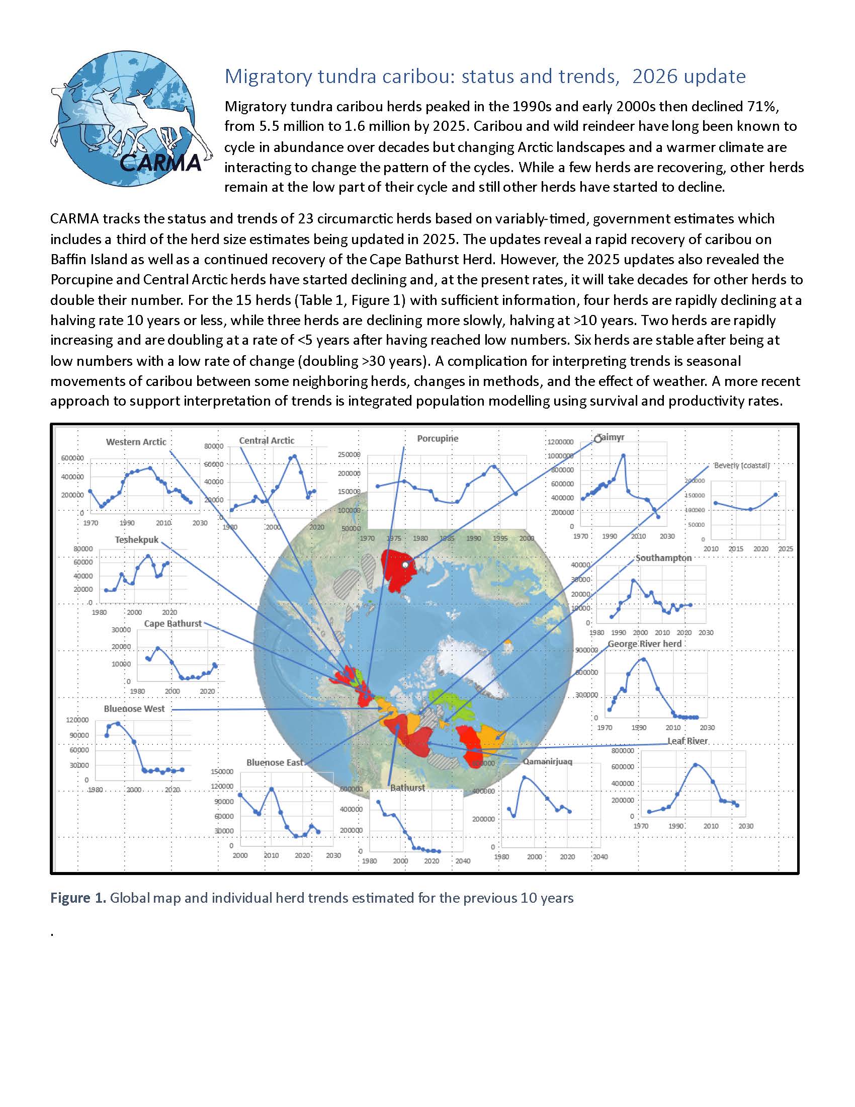 Migratory tundra caribou update CARMA website June Page 1